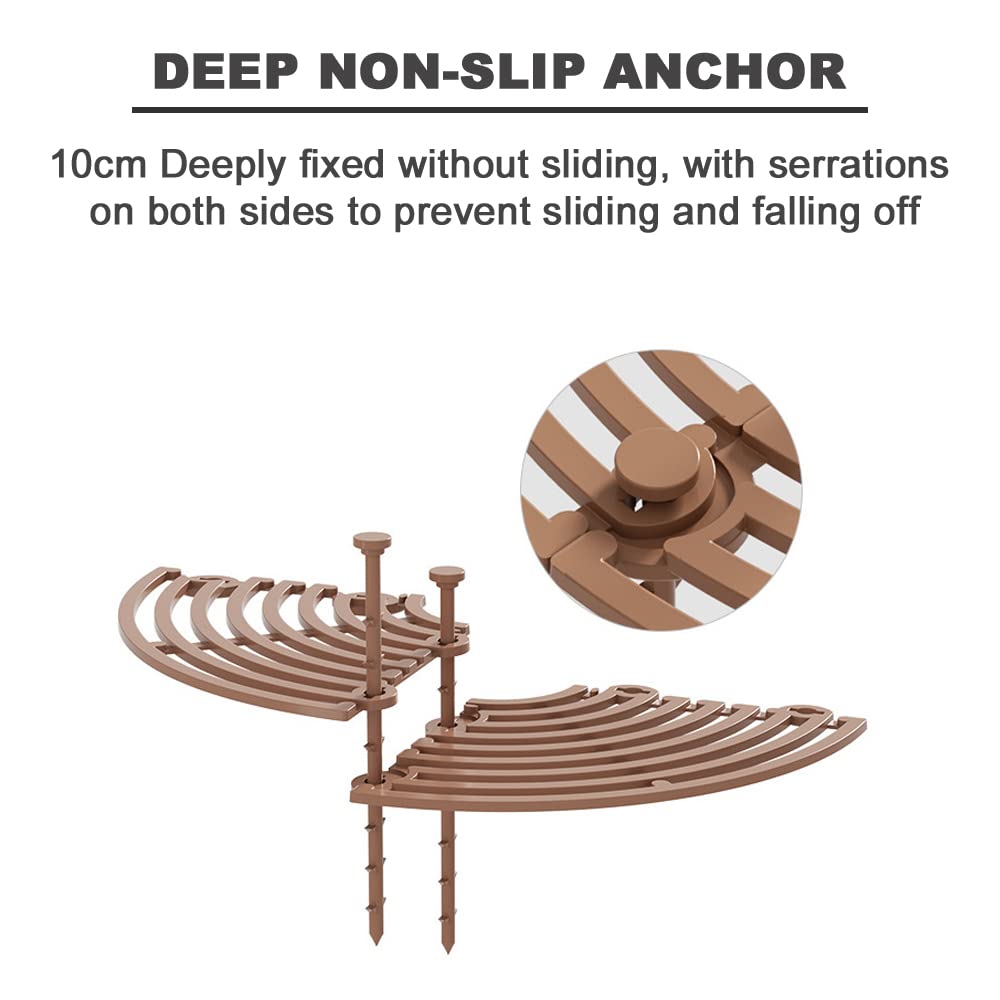 Plant Protector - Flower Pot Grid - Anti-dig Mat - Root Protection - Cat-Repellent Grid - Ground Cover Plant - Flower Pot Security - Gardening - Pet-Proof - Protection Against Cats - Plant Grid - Ground Grid - Brown - 2 Pieces