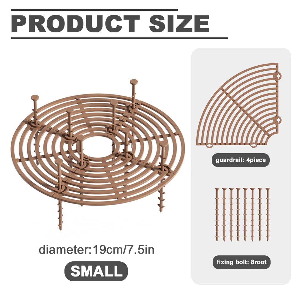 Plant Protector - Flower Pot Grid - Anti-dig Mat - Root Protection - Cat-Repellent Grid - Ground Cover Plant - Flower Pot Security - Gardening - Pet-Proof - Protection Against Cats - Plant Grid - Ground Grid - Brown - 2 Pieces