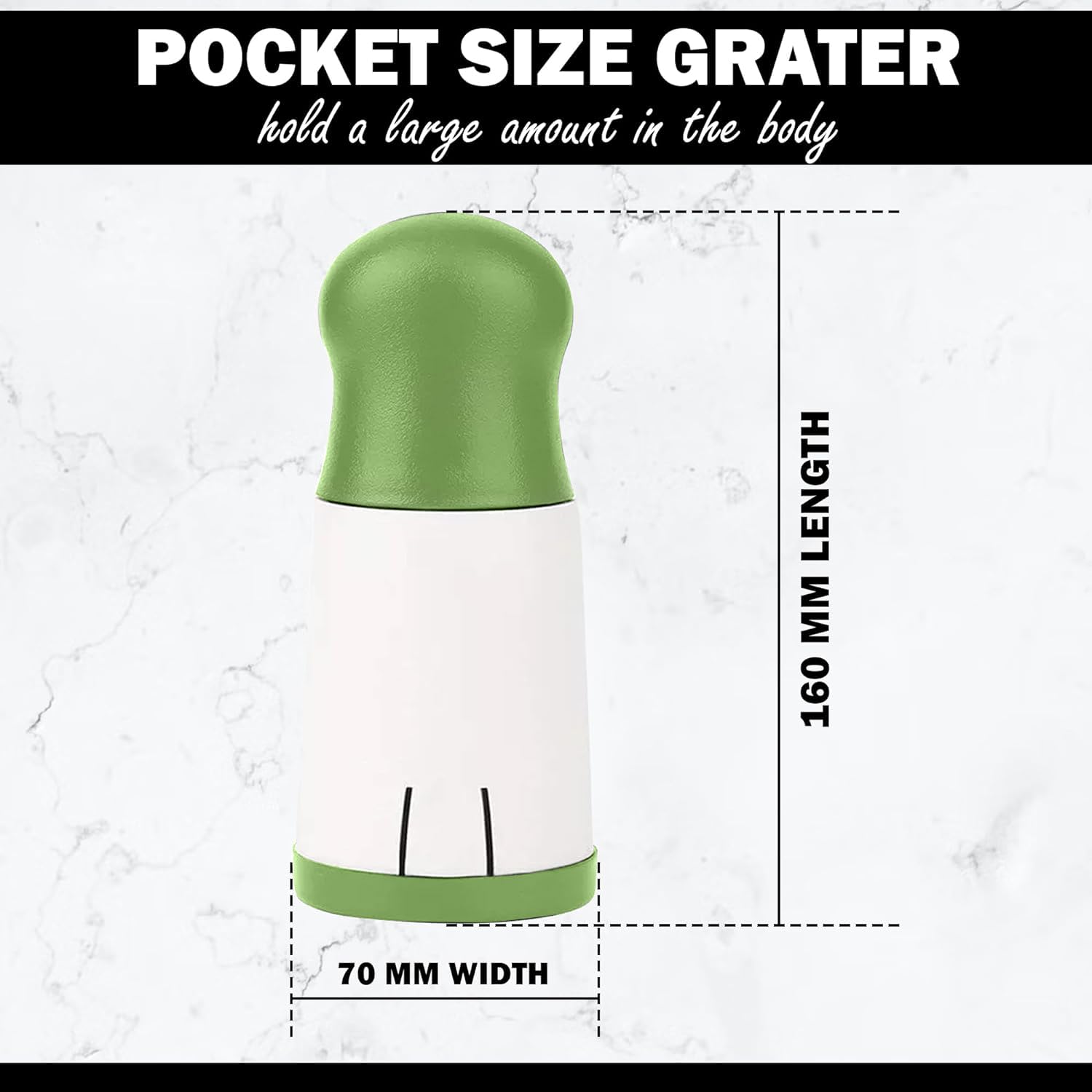 Cheese Mill - Cheese Grater - Parmesan Grater - Herb Mill - Manual Grater - Nut Grinder - Chocolate Grater - Kitchen Aid - Rotating Grater - Kitchen Utensils - Stainless Steel Blades - Hard Cheese Mill - Dishwasher Safe - White and Green - 1 Piece