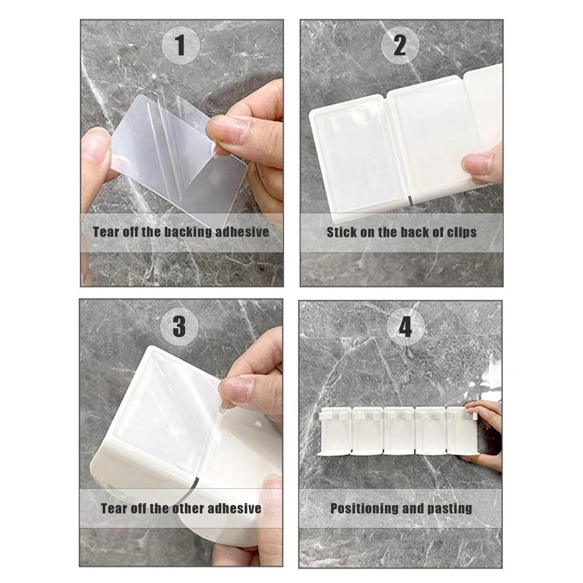 Spice Rack - Bathroom Rack - Kitchen Organizer - Shower Gel Holder - Spice Holder - Shampoo Holder - Bathroom Accessories - Spice Rack - Kitchen Cabinet Organizer - Storage Rack - Hanging System - Self-Adhesive No Drilling - White - 2 Pieces