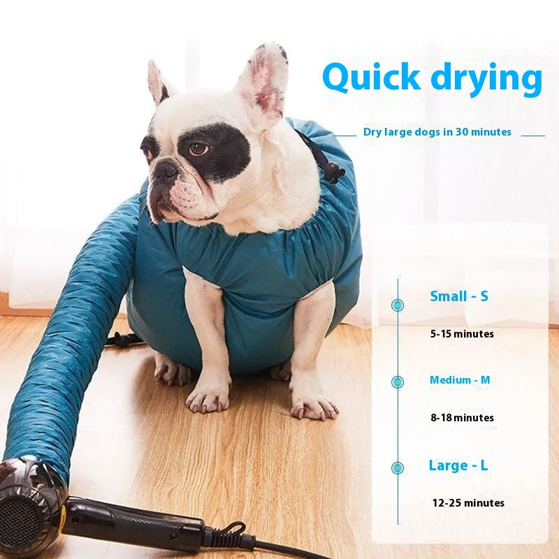Dog Hair Dryer - Dog Drying Bag - Dog Water Blower - Dog Bathrobe - Dog Hair Dryer - Coat Care - Dog Towel - Animal Supplies - Grooming Salon - Bellows - Dog Hair Dryer - Quick-Drying Size M - Blue - 1 Piece