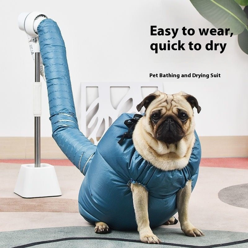 Dog Hair Dryer - Dog Drying Bag - Dog Water Blower - Dog Bathrobe - Dog Hair Dryer - Coat Care - Dog Towel - Animal Supplies - Grooming Salon - Bellows - Dog Hair Dryer - Quick-Drying Size M - Blue - 1 Piece