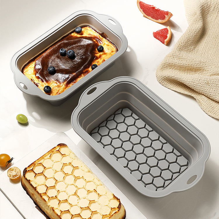 Baking - baking supplies - Airfryer baking - baking tray - Kitchen utensils - baking tin - cake tins - silicone baking tins - silicone baking mat - silicone mold - silicone kitchen utensils - Gray - rectangular baking tin - 1 piece