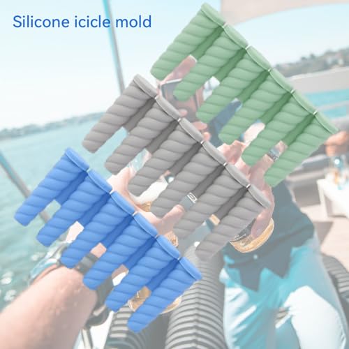 Ice cube tray - ice cubes - 6 ice cubes - ice cube makers - Kitchen utensils - ice cube tray with lid - silicone ice cube tray - silicone ice cubes - silicone - silicone mold - silicone kitchen utensils - Gray - Blue - Green - 3 pieces