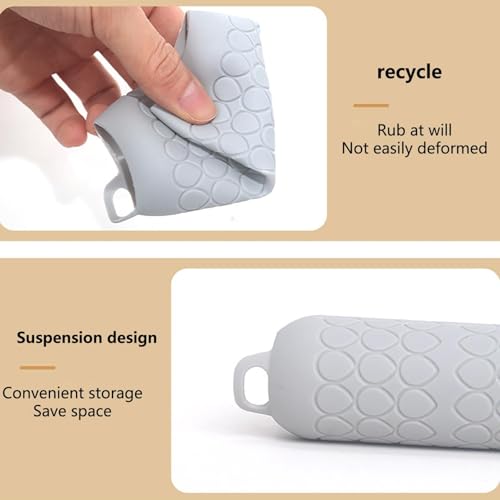 Garlic Peeler - Garlic Press - Garlic Peeler - Kitchen Utensils - Silicone - Silicone Garlic Press - Manual Garlic Press - Garlic Rolling Pin - Gray - 3 Pieces