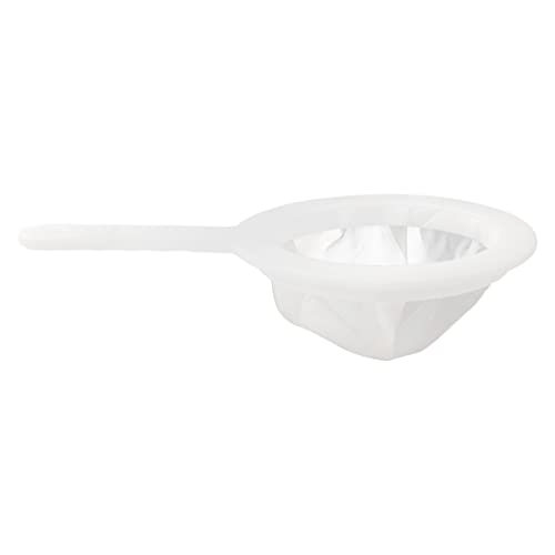 Sieve - Fine sieve - Soy milk sieve - Juicer sieve - Filter - With handle - Kitchen - Ladle - filtering coffee, juice, oil, soy milk - white - 3 pieces
