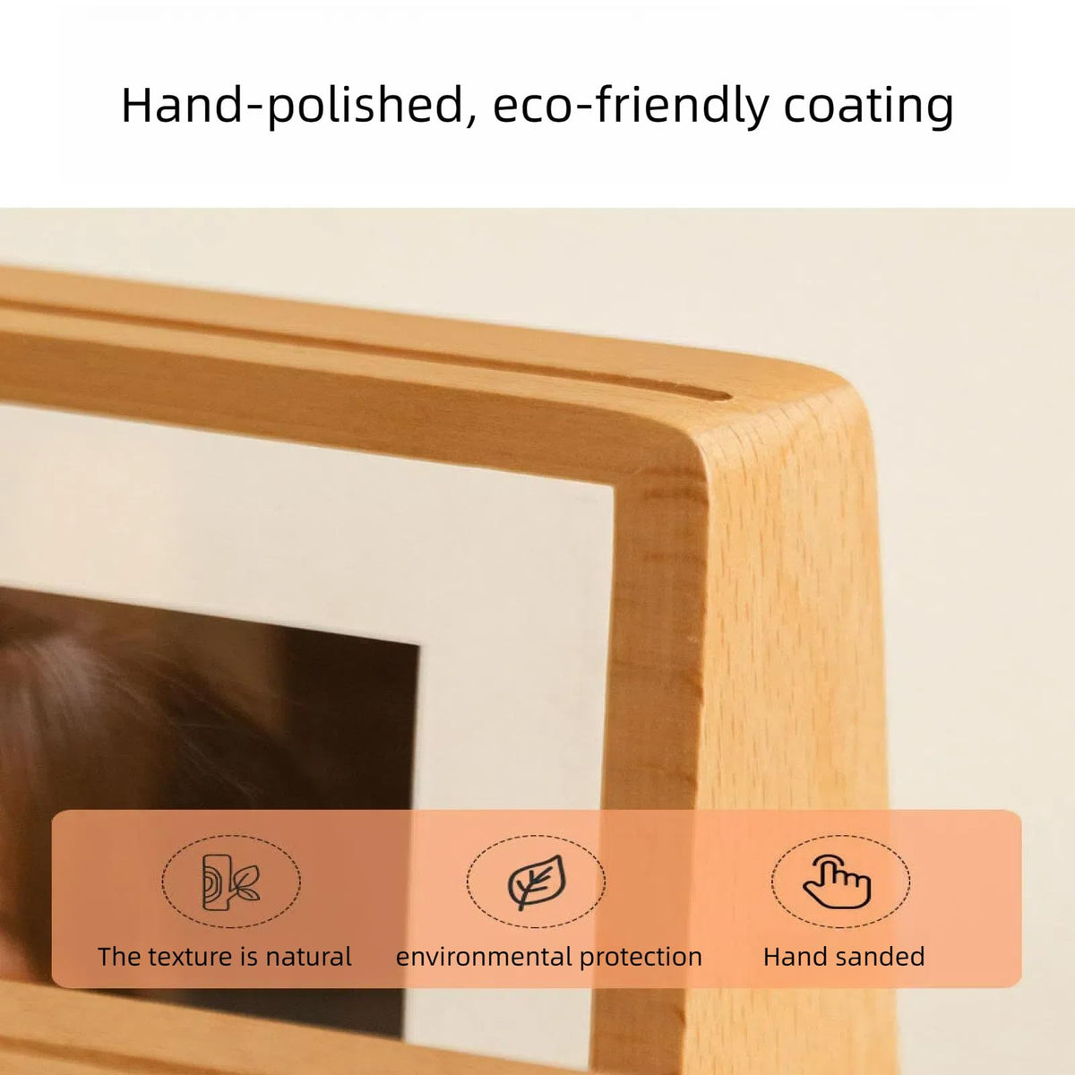 Photo frame - 3D photo frame - Wooden photo frame - Bedroom decoration - Living room decoration - Christmas decoration for indoors - Wooden - Transparent - 2 pieces