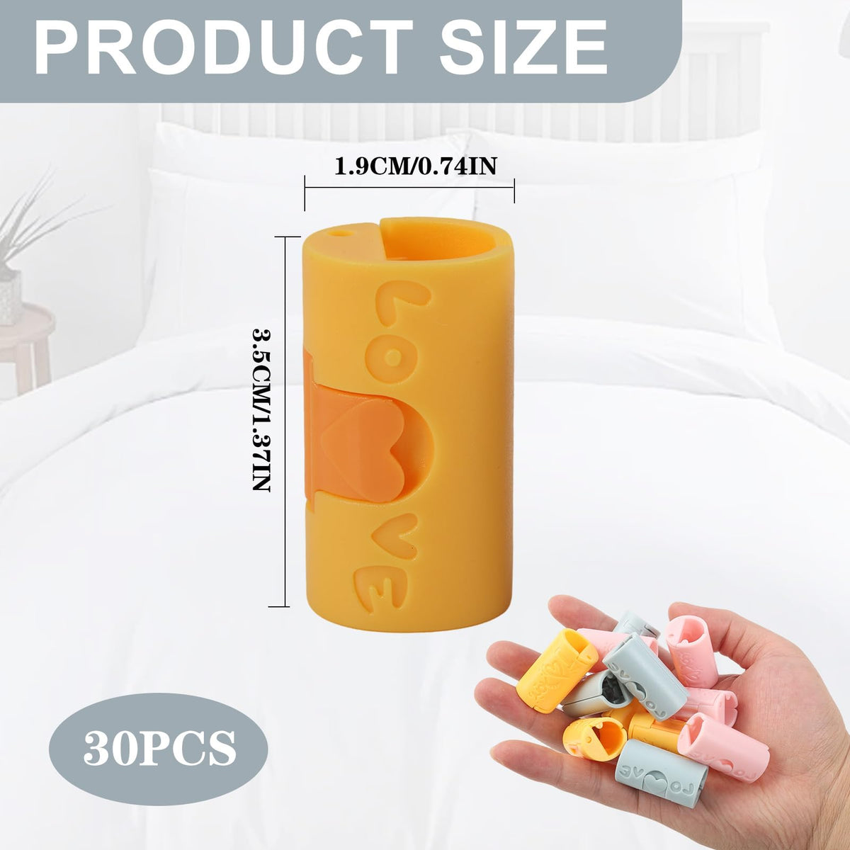 Clothes Pegs - Hanger Clips - Clips - Windproof Pegs - Clothesline Pegs - Trouser Hanger Clips - Clothespins - Velvet Hanger Clips - Laundry Clips - Non-Slip Clothes Clips - Needleless - Pink - Blue - Yellow - 30 pieces