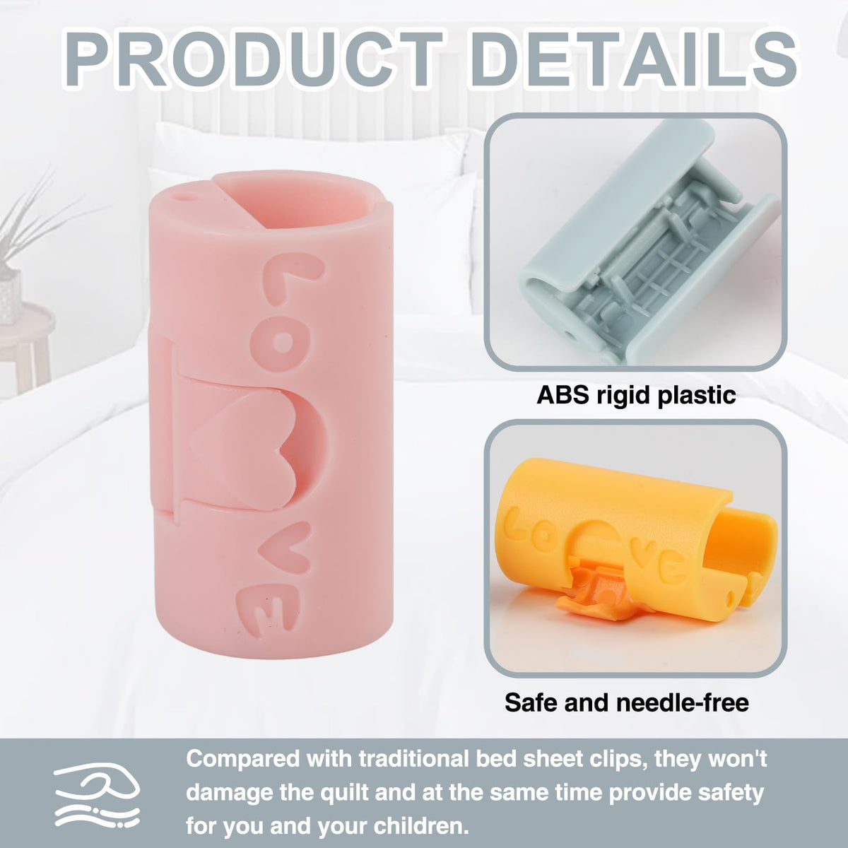 Clothes Pegs - Hanger Clips - Clips - Windproof Pegs - Clothesline Pegs - Trouser Hanger Clips - Clothespins - Velvet Hanger Clips - Laundry Clips - Non-Slip Clothes Clips - Needleless - Pink - Blue - Yellow - 30 pieces