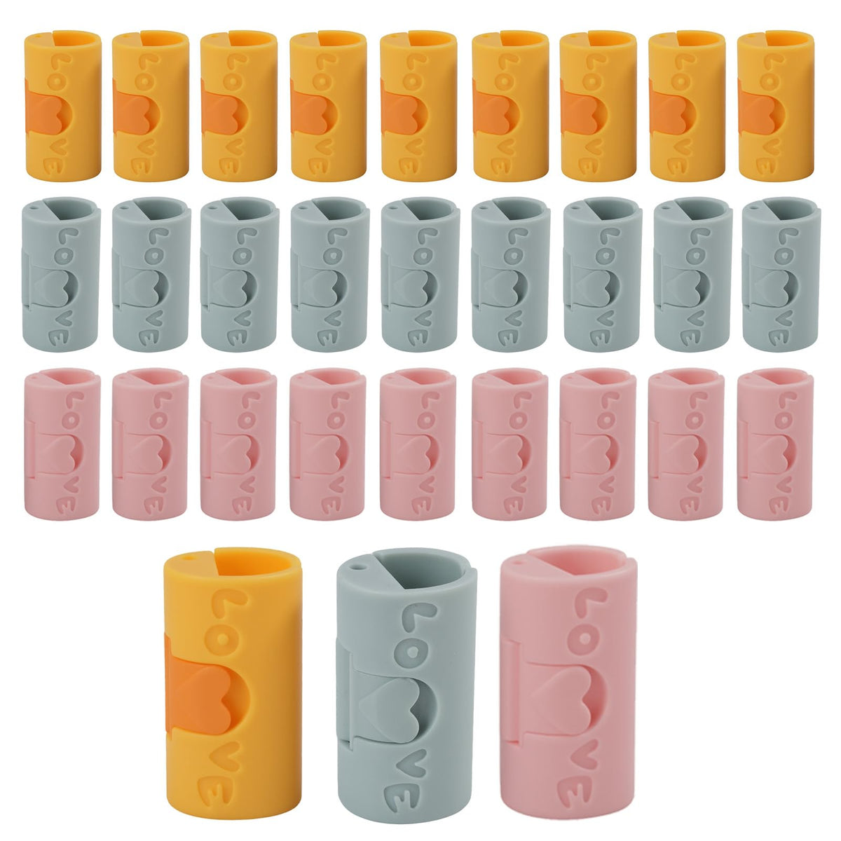 Clothes Pegs - Hanger Clips - Clips - Windproof Pegs - Clothesline Pegs - Trouser Hanger Clips - Clothespins - Velvet Hanger Clips - Laundry Clips - Non-Slip Clothes Clips - Needleless - Pink - Blue - Yellow - 30 pieces