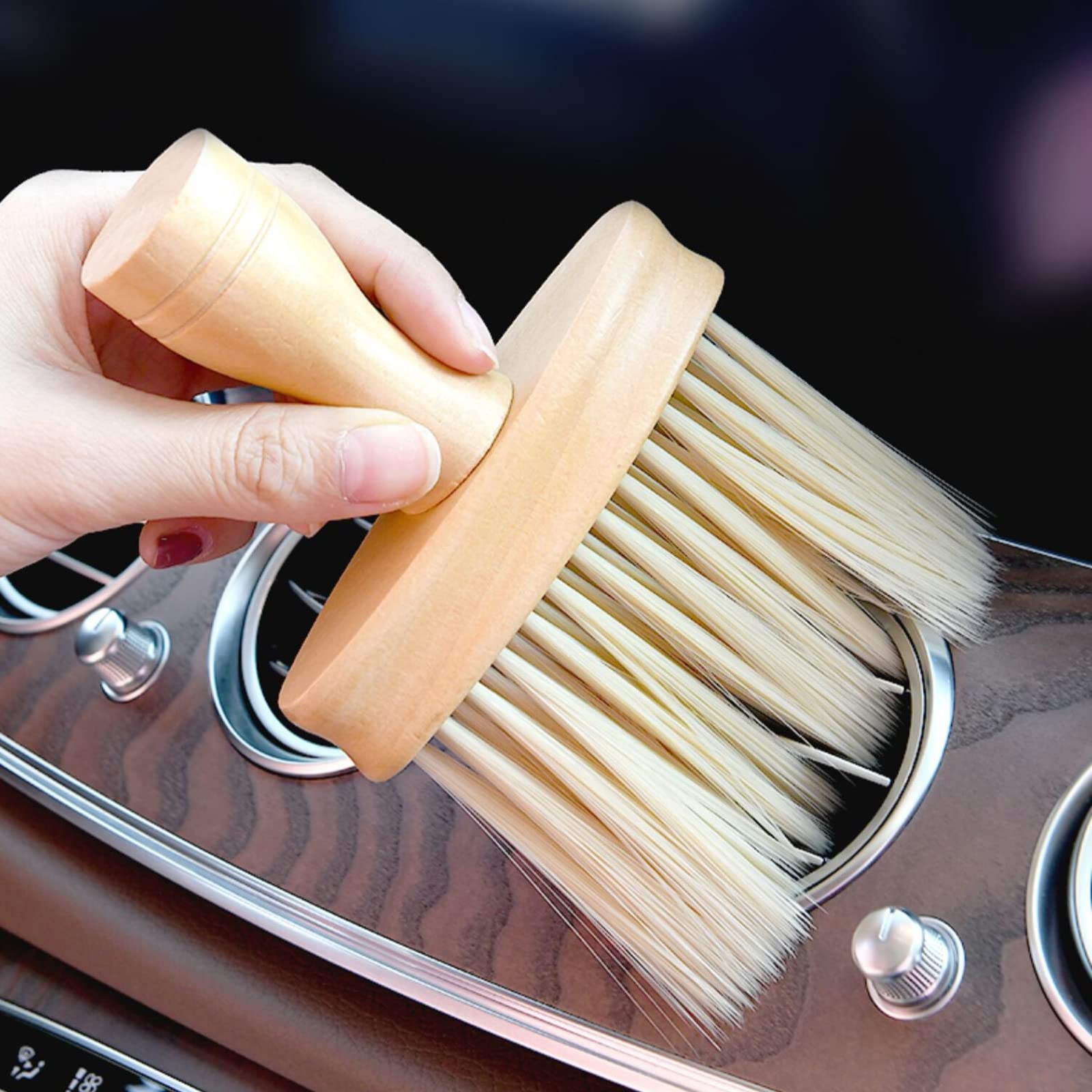 Detailing Brush - Car Interior Brush - Car Accessories - Dust Brush - Air Vent Cleaner - Car Polishing Supplies - Car Brush - Dashboard Brush - Cleaning Brush - 1 Piece