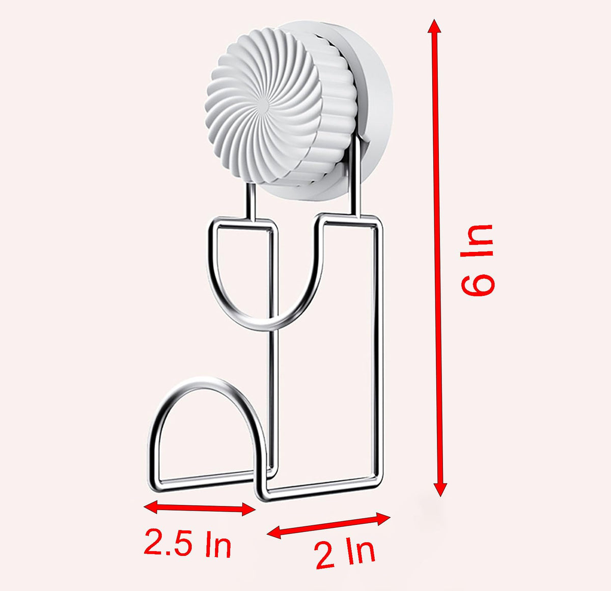 Bathroom Hooks - Towel Hook - Bathroom Accessories - Suction Cup Hooks - Sponge Holder - Kitchen Accessories - Hanging Hooks - Bathroom Organizer - Wall Hook - No Drilling - White - 1 Piece