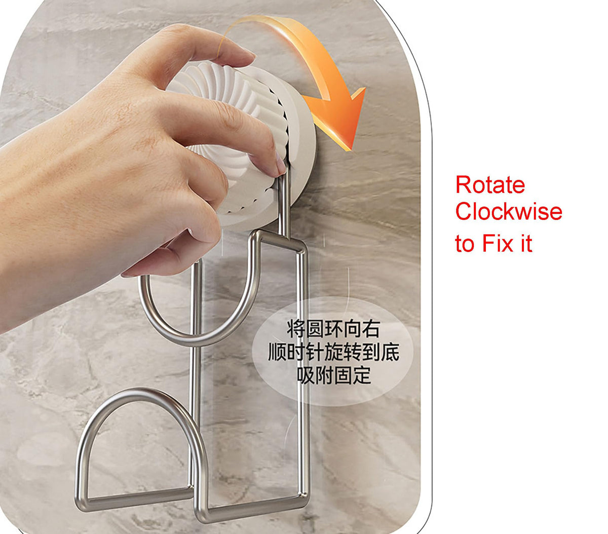 Bathroom Hooks - Towel Hook - Bathroom Accessories - Suction Cup Hooks - Sponge Holder - Kitchen Accessories - Hanging Hooks - Bathroom Organizer - Wall Hook - No Drilling - White - 1 Piece