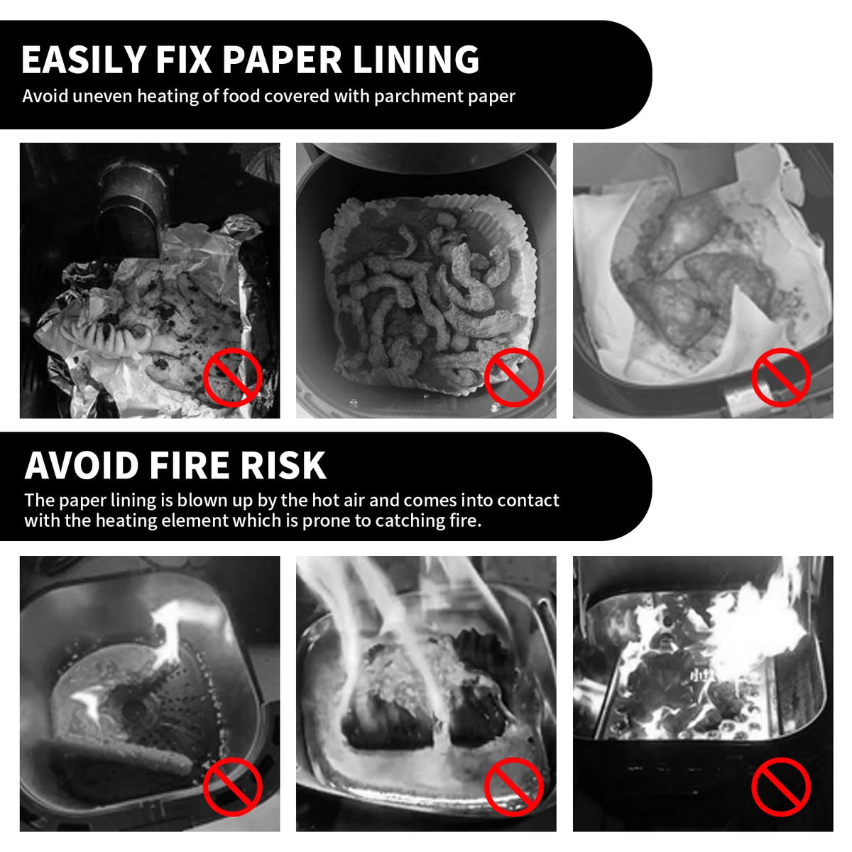 Airfryer Accessories - Magnetic Clips - Baking Paper Holder - Airfryer Weights - Hot Air Fryer Accessories - Silicone Fastener - Heat Resistant - Inserts Stopper - Round - Black - 4 pieces