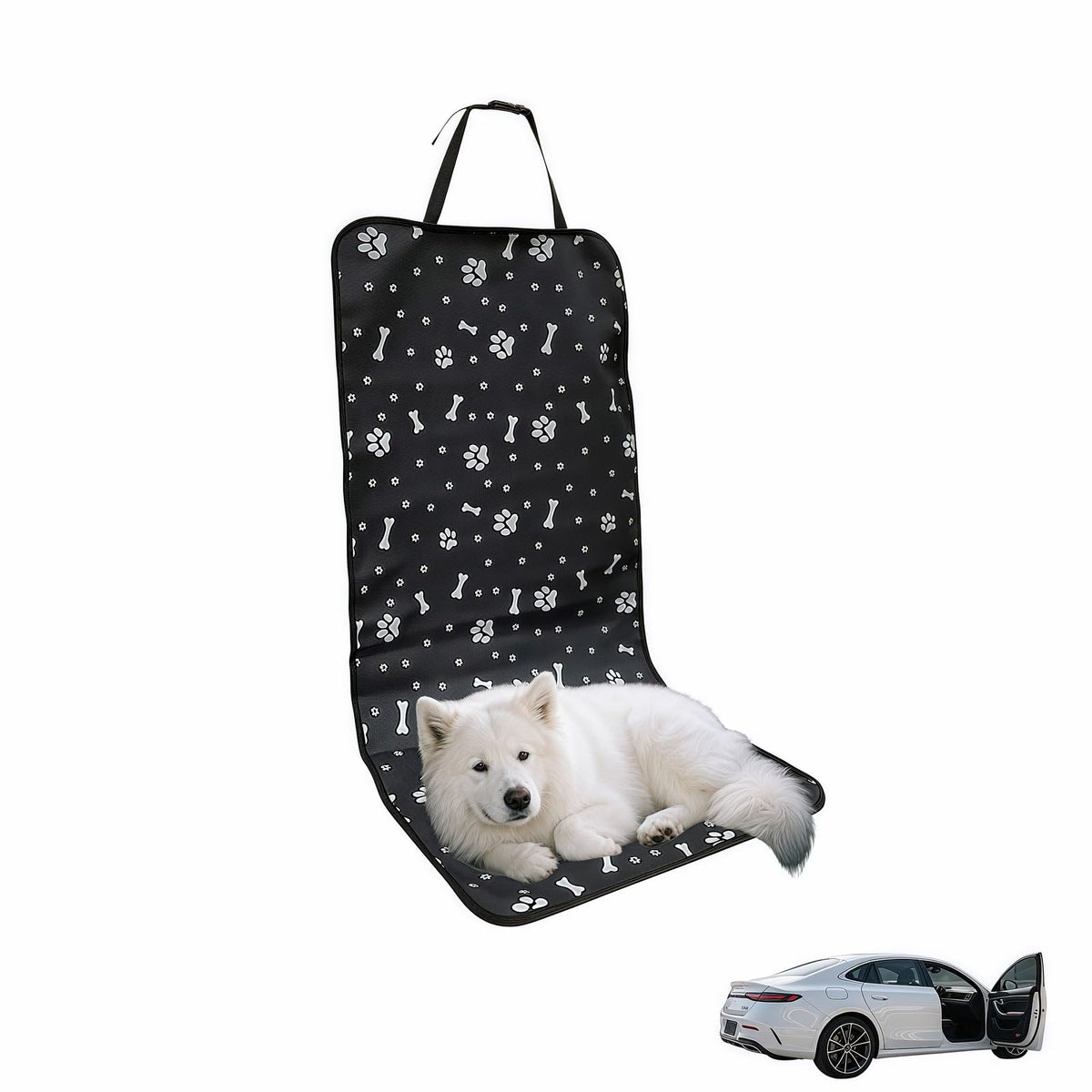 Dog Blanket Car - Car Seat Cover Dog - Seat Protector Car - Front Seat Cover - Waterproof - Dog Rug - Car Accessories Pet - Anti Hair - Black - 1 Piece