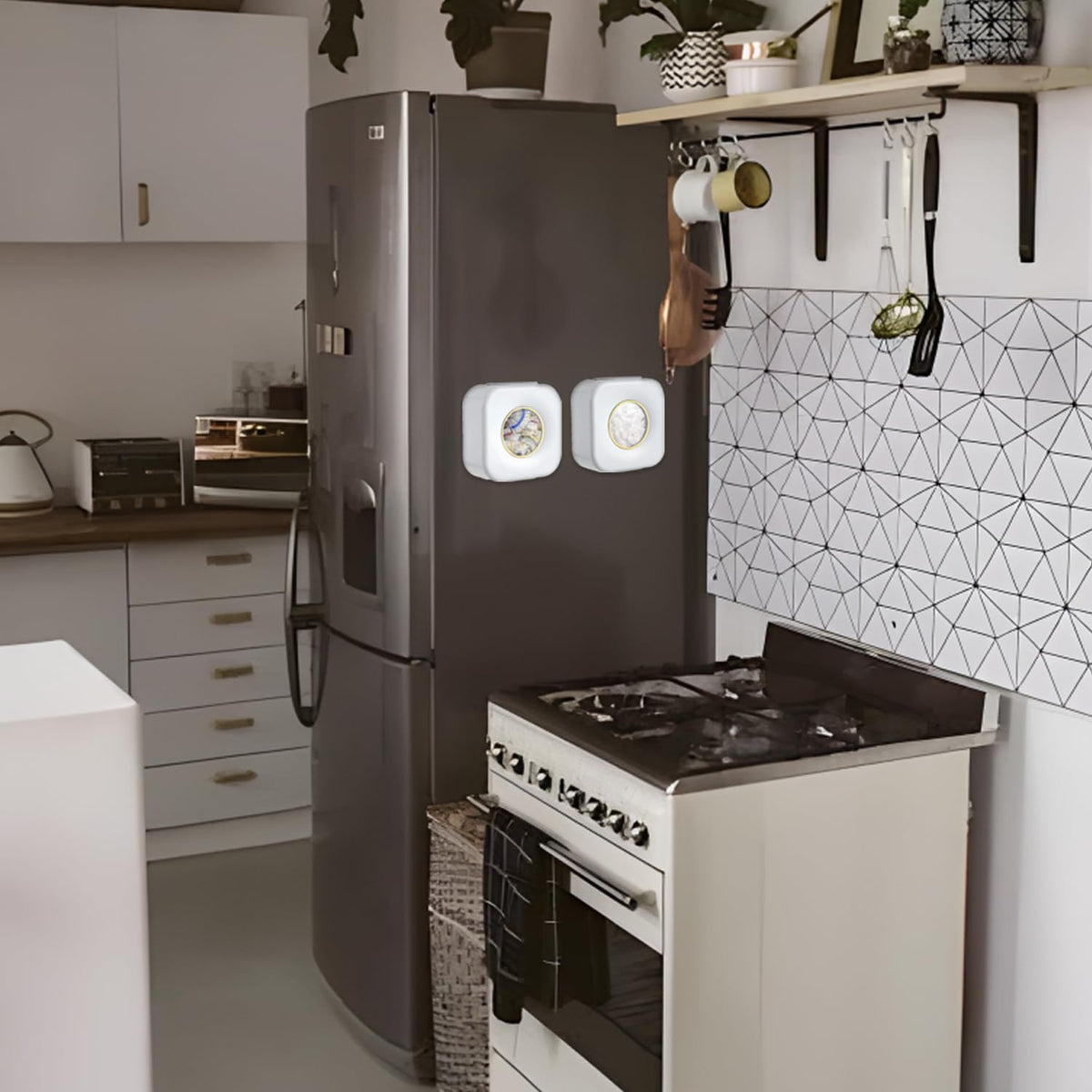 Cling film dispenser - Plastic bag holder - Kitchen organizer - Covers - Storage box - Foil holder - Wall mount - Cling film bags - Kitchen accessories - Dispenser - Storage container - Organizer - Storage - white - 1 piece