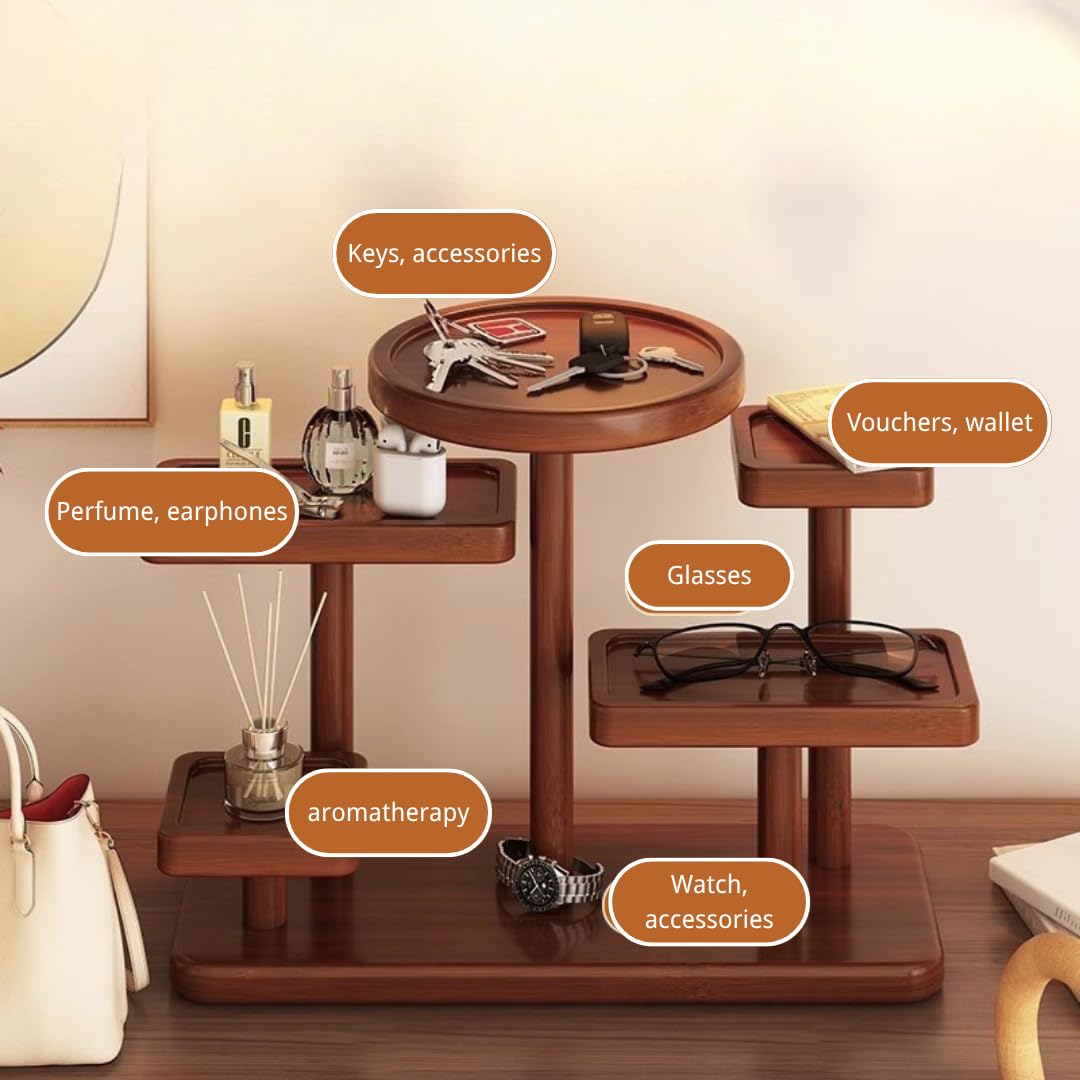 Wooden stand - Display stand - Perfume organizer - Wooden organizer - Jewelry holder - Makeup organizer - Desk organizer - Home accessories - Storage rack - Decoration - Collection - Plant stand - Plant rack - 1 piece