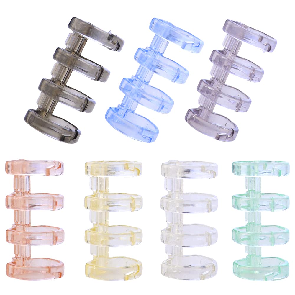 Binding Rings - Bookbinding Rings - Ring Binder - Loose-leaf Rings - Office Supplies - Scrapbooking - School Supplies - Notebook - Paper Organizer - Bookbinding - Craft Supplies - Paper Clip - 7 Colors - 7 Pieces