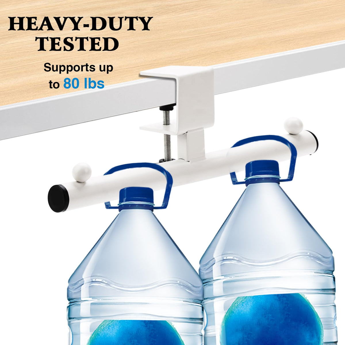 Headphone holder - Bag hook - Desk organizer - Headset holder - Desk accessories - Backpack holder - Gaming accessories - Headphone stand - Hanging hook - Office supplies - Bag hanger - White - 1 piece