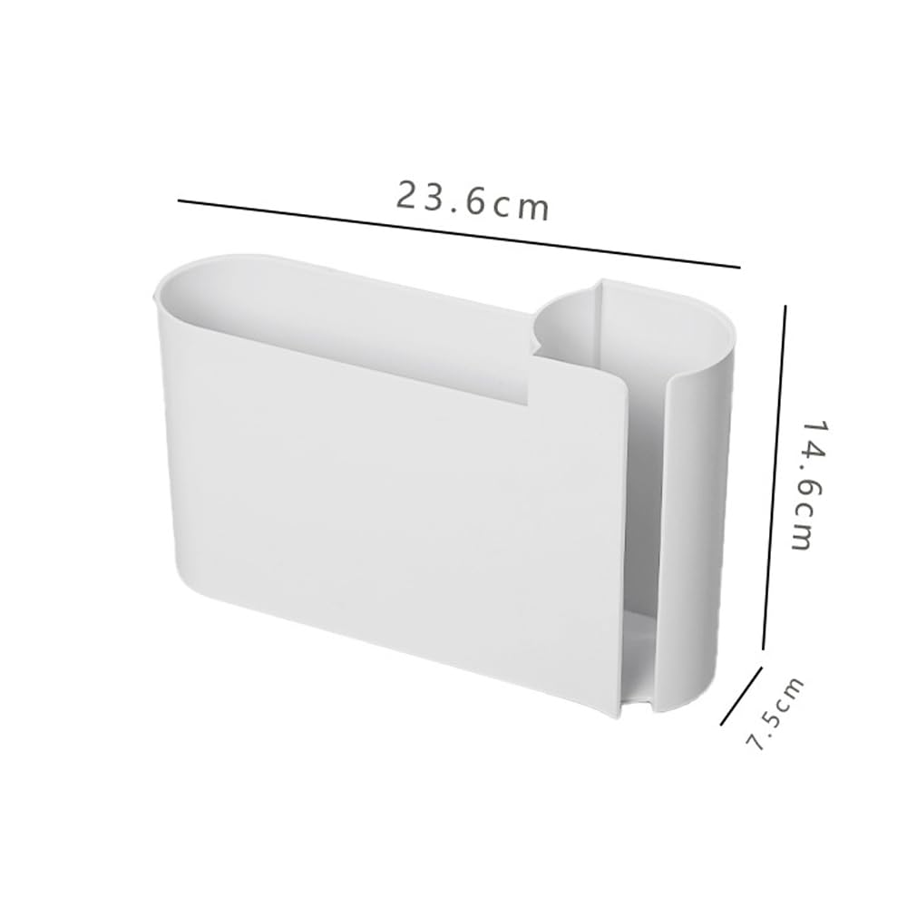 Kitchen Cabinet Organizer - Spice Rack - Door Rack - Kitchen Accessories - Storage Rack - Sink Cabinet Organizer - Garbage Bag Holder - No Drilling - Cabinet Interior - Kitchen Aid - Space Saving - Bathroom Organizer - Adhesive - White - Pack of 2