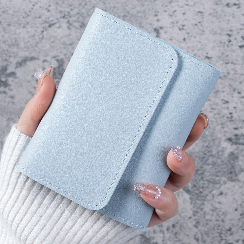Women's Wallet - Small Women's Wallet - Card Holder - Mini Wallet - Flap Wallet - Faux Leather - Compact Size - Coin Compartment - Gift for Women - Stylish Design - Travel - Convenient Size - PU Leather - 6 Colors - Pack of 6