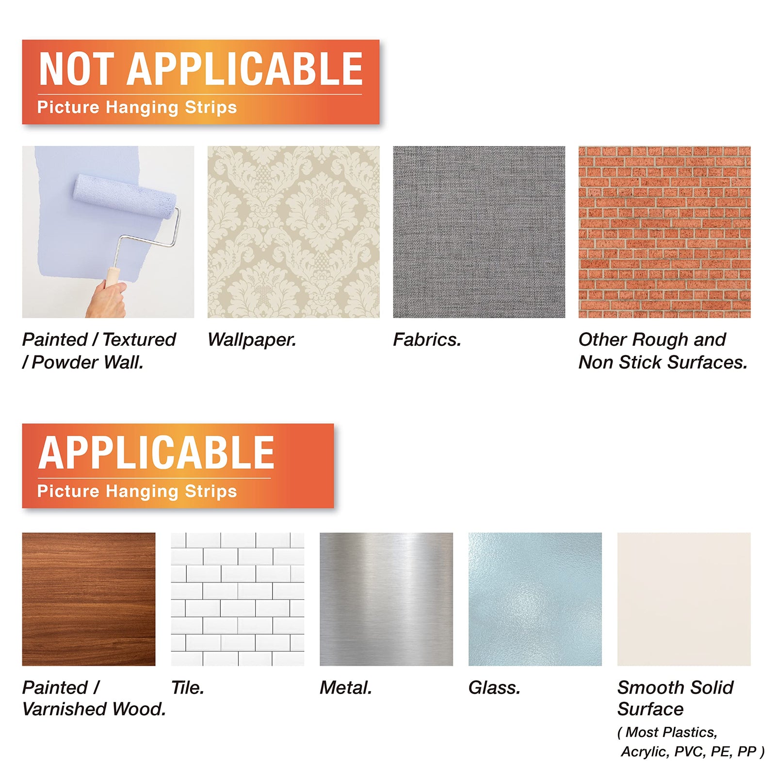 Picture Hanging Strips - No Drilling - Self-Adhesive Velcro - Hanging Picture Frames - Double-Sided Tape - Damage-Free Removal - Poster Strips - Hanging System - Wall Decoration - Strong Adhesive - White - 24 Pairs (48 Strips)