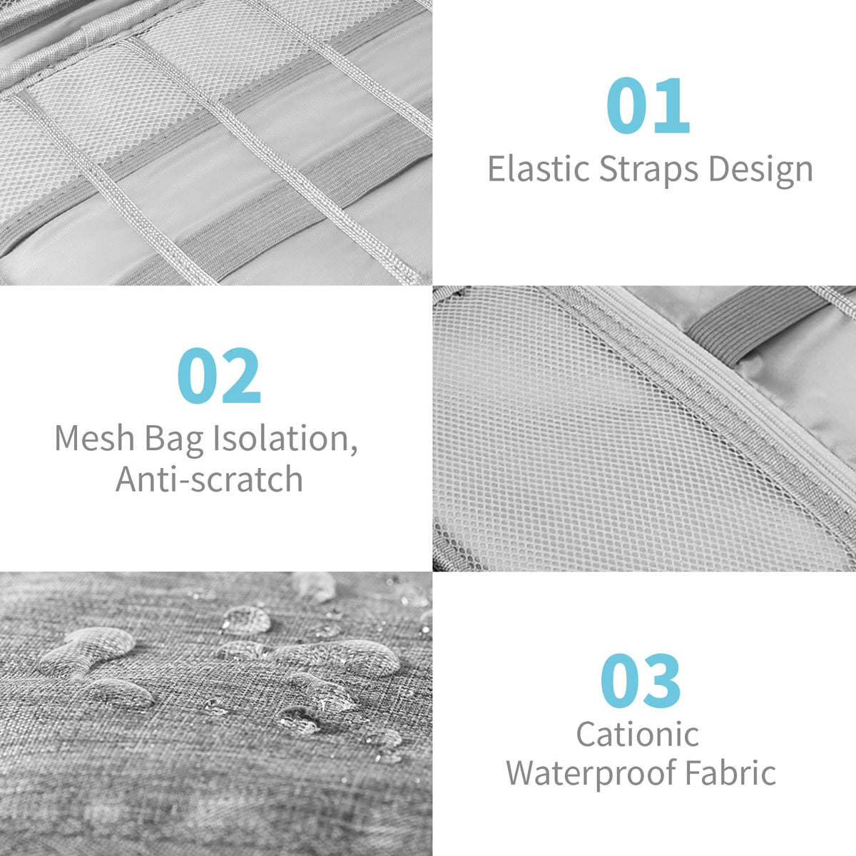 Cable Organizer - Electronics Organizer - Travel Bag - Cable Bag - Storage Bag - Charger - Power Bank - USB Stick - SD Card - Travel Accessories - Holiday - Office - Water-Repellent - Cable Management - Black - 1 Piece (Excluding Accessories)