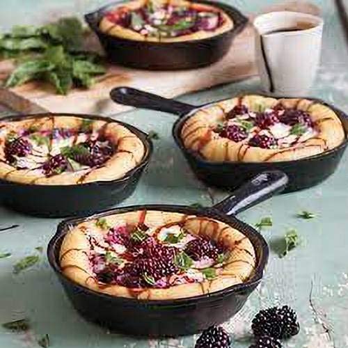 Cast Iron Frying Pan - Mini Skillet - Ø 16 cm - Egg Pan - Tapas Pan - BBQ - Camping - Serving Pan - Blini Pan - Pancake Pan - Saucepan - Melting Pan - Outdoor Cooking - Robust - Frying Pan - Kitchen Aid - Black - Cast Iron - 1 Piece