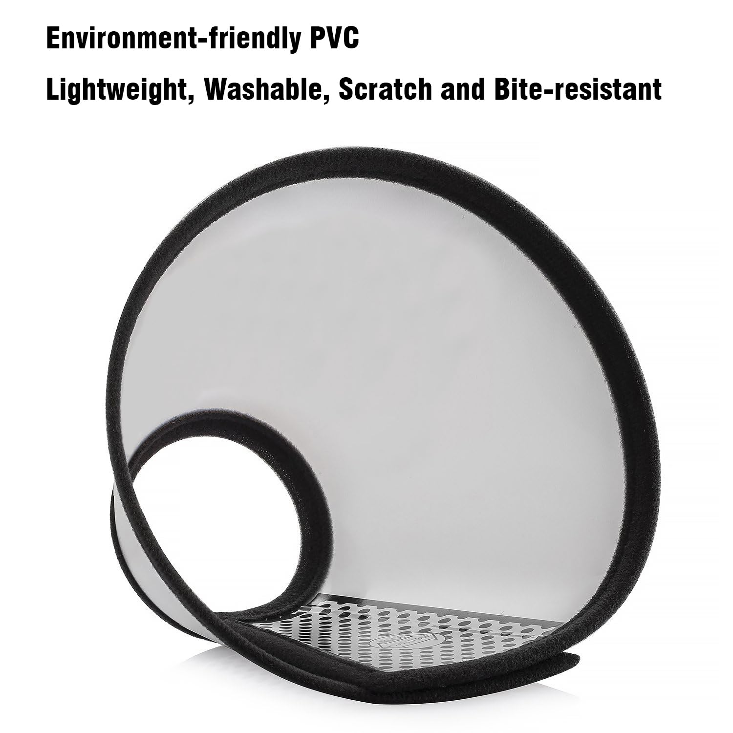 Cat Collar - Dog Cone - Anti-Lick Collar - Anti-Bite - Anti-Scratch - Adjustable - Soft Edge - Comfortable - Lightweight - Velcro Closure - Transparent - Washable - Neck Collar - Training Collar - Kitten - Small Cat - M - 18-21 cm - 1 Piece