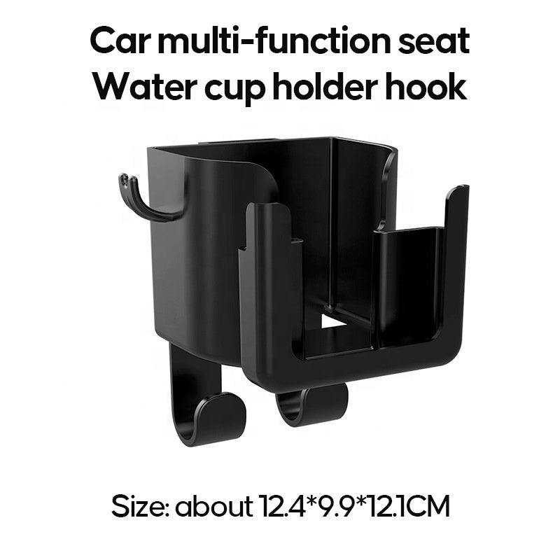 Car Hook - Car Organizer - Car Cup Holder - Car Phone Holder Backseat - Headrest Hooks - Bag Holder - Clothes Hanger - Car Accessories Interior - Car Gadgets - Storage - Travel Accessories - Multifunctional - Black - 2 Pieces