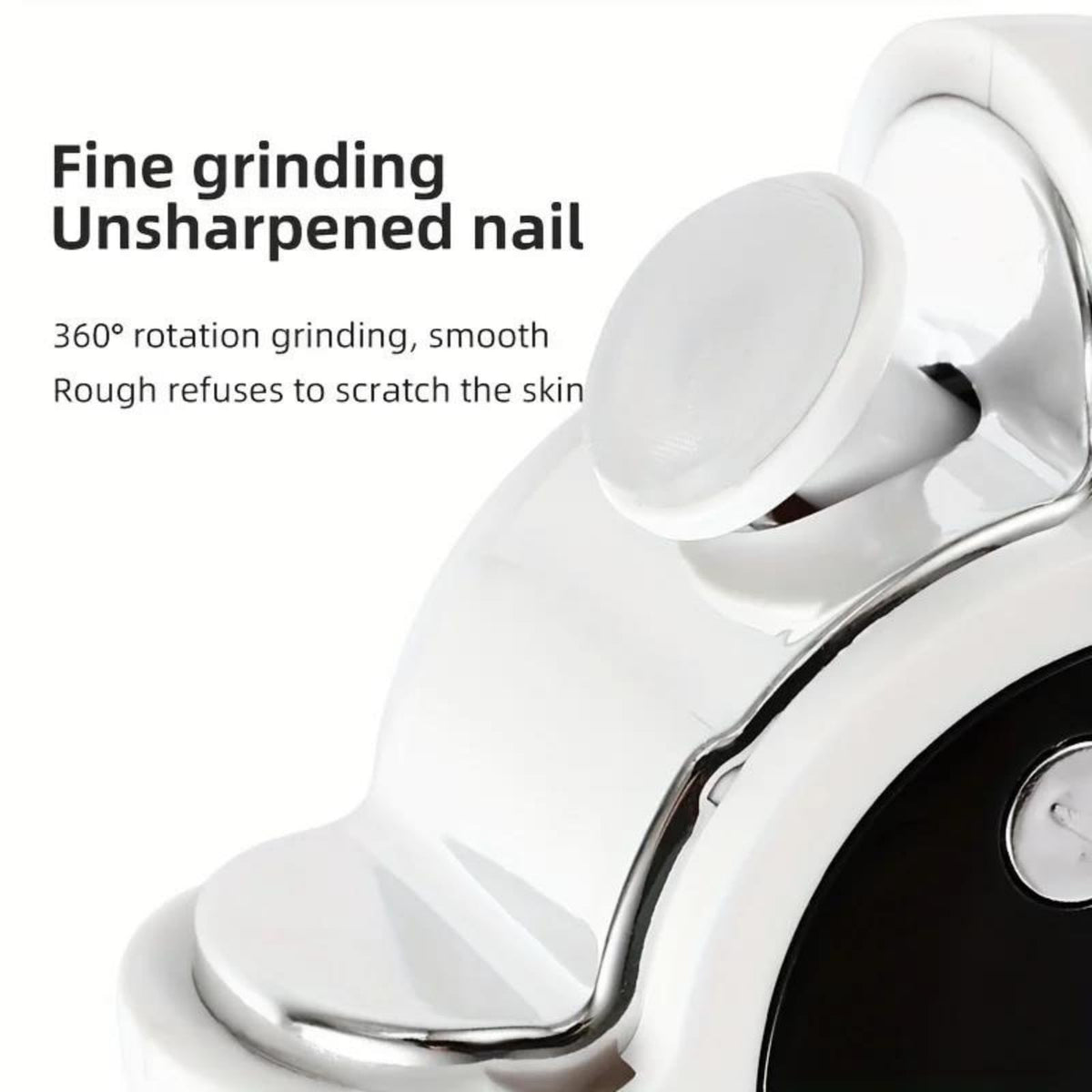 Electric nail clipper - Automatic nail trimmer - Manicure set - Nail care - Electric nail file - Rechargeable - With LCD screen - Nail scissors - Hand care - Nail polishing - Cordless - Nail styling - White - 1 Piece