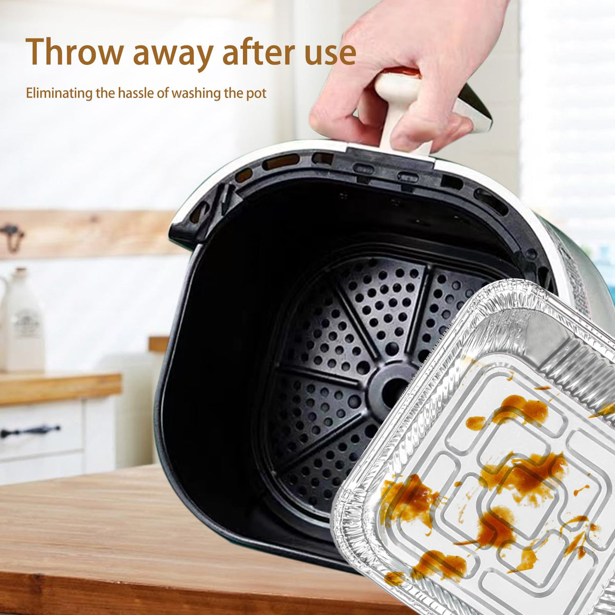 Aluminum Trays - Large Square Oven Dishes - Airfryer Trays XXL - Aluminum Bowls - Disposable Containers - BBQ Trays - Grill Accessories - Lasagna Dishes - Heat Resistant - Food Containers - Catering Dishes - Roasting Pan - Sturdy - Silver - 50 Pieces