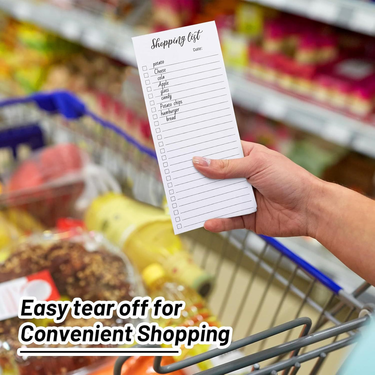 Magnetic Notepad Fridge - Grocery List - Weekly Planner - To Do List - Meal Planner - Memo Pad - Writing Pad - Menu Planner - Notebook - Magnetic Lists - To-Do List - White - 4 Pieces