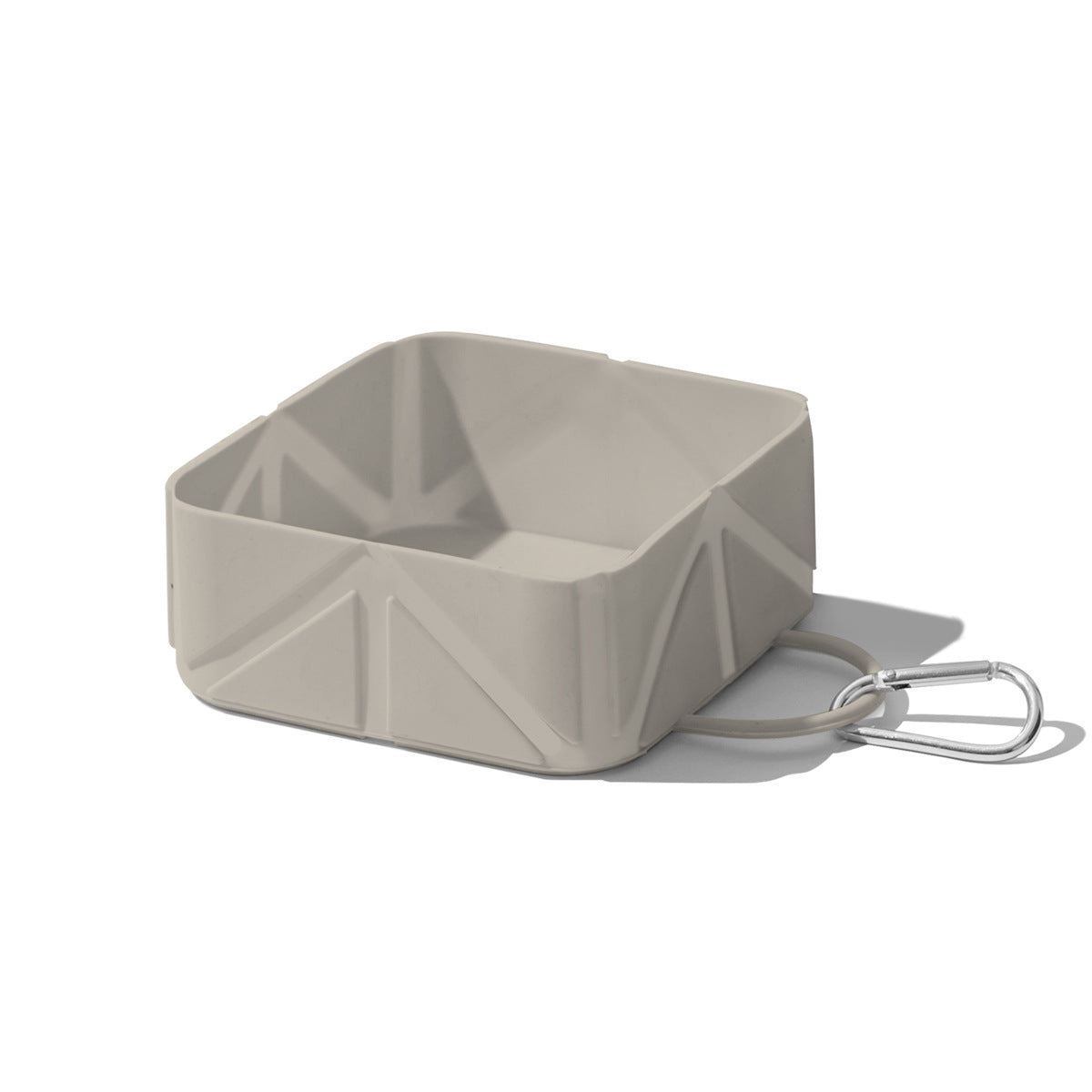 Foldable Dog Food Bowl - Dog Drinking Bowl - Dog Bowl - Travel Bowl - Water Bowl - Food Bowl - Dog Supplies - Hiking - Camping - On the Go - Silicone Bowl - Portable Food Bowl - Dog Accessories - Beige - 1 Piece