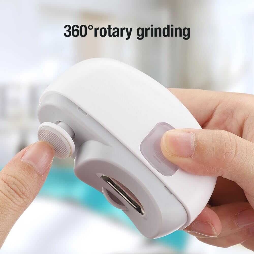 Electric nail clipper - Automatic nail trimmer - Manicure set - Nail care - Electric nail file - Rechargeable - Nail scissors - Hand care - Nail polishing - Nail styling - Cordless - White - 1 Piece
