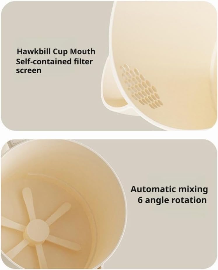 Rice Washer - Electric Egg Beater - Mixing Cup - Automatic Stirrer - Vegetable Washer - Fruit Basket - Colander - Food Processor - Hand Mixer - Cordless - Rechargeable - Kitchen Utensils - Multifunctional - Kitchen Aid - White - 1 Piece