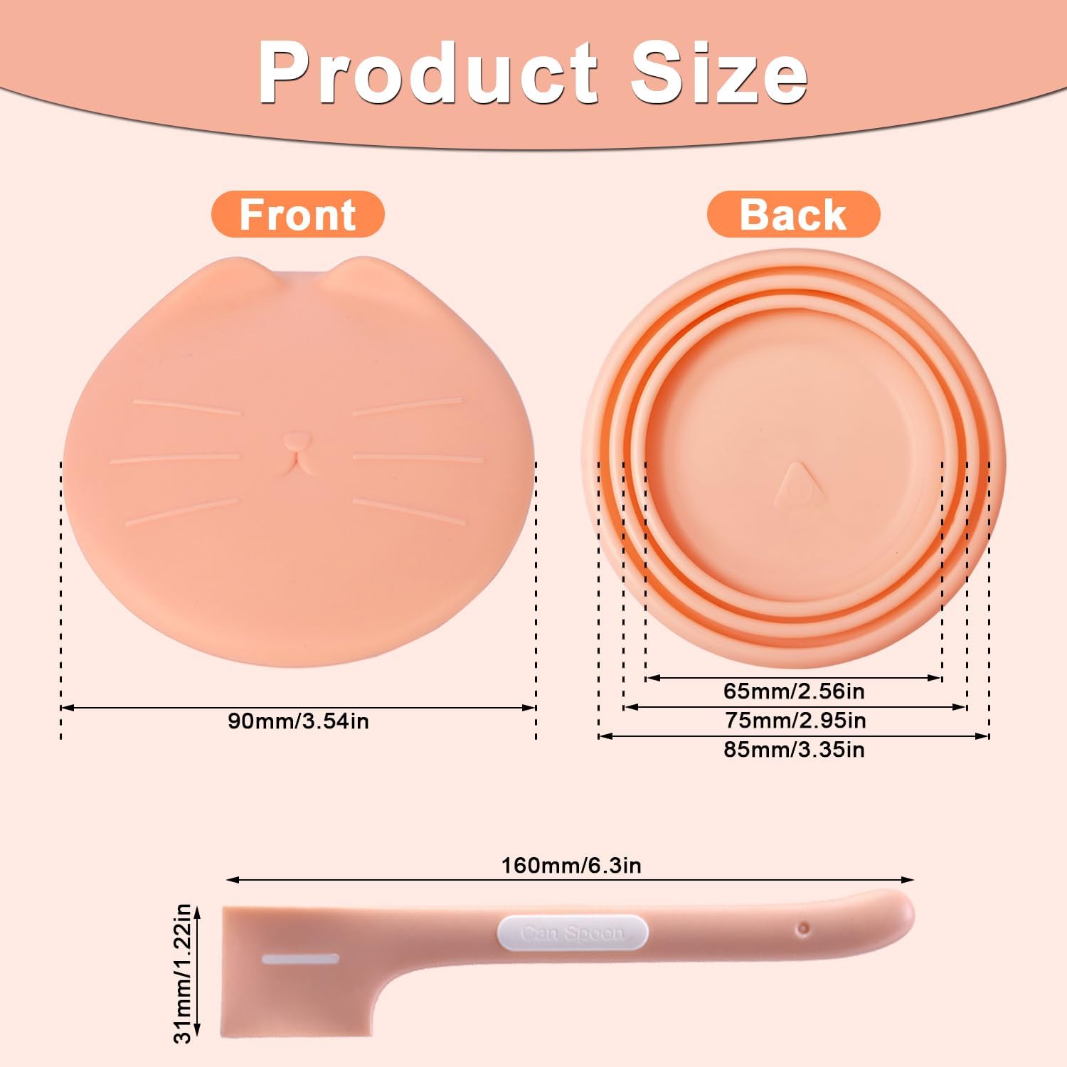 Can Lid - Keep-Fresh Lid - Cat Food Lid - Dog Food Lid - Silicone Lid - Cover Lid - Canned Food - Wet Food - Cans - Pet Supplies - Pet Accessories - Kitchen Utensils - Food Bowl Accessories - Multicolor - Pack of 3