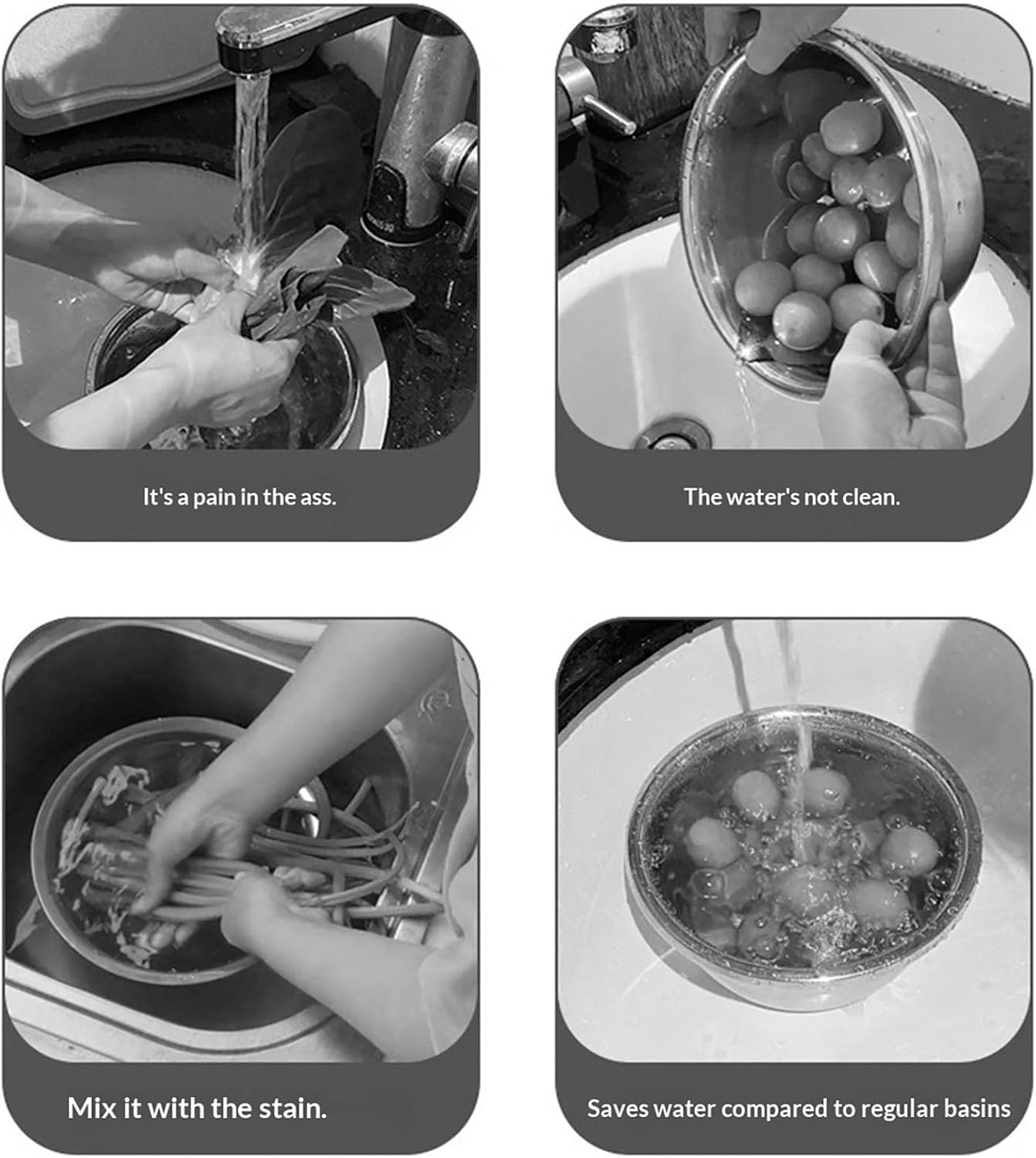 Colander - Kitchen Colander - Sieve - Fruit Basket - Vegetable Basket - Draining Set - Washing Colander - Double Layered - With Bowl - Kitchen Organization - Fruits and Vegetables - Pasta and Rice - Stackable - Multifunctional - 3 Sizes - Milky White - 6