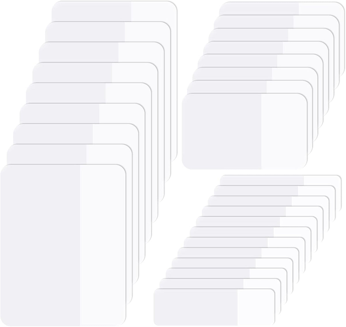 Sticky notes - Page markers - Index tabs - Sticky notes - Bookmarks - Transparent - Tabs - Office supplies - School supplies - Study - Writable - Notebooks - Agenda refill - White - 12 pieces