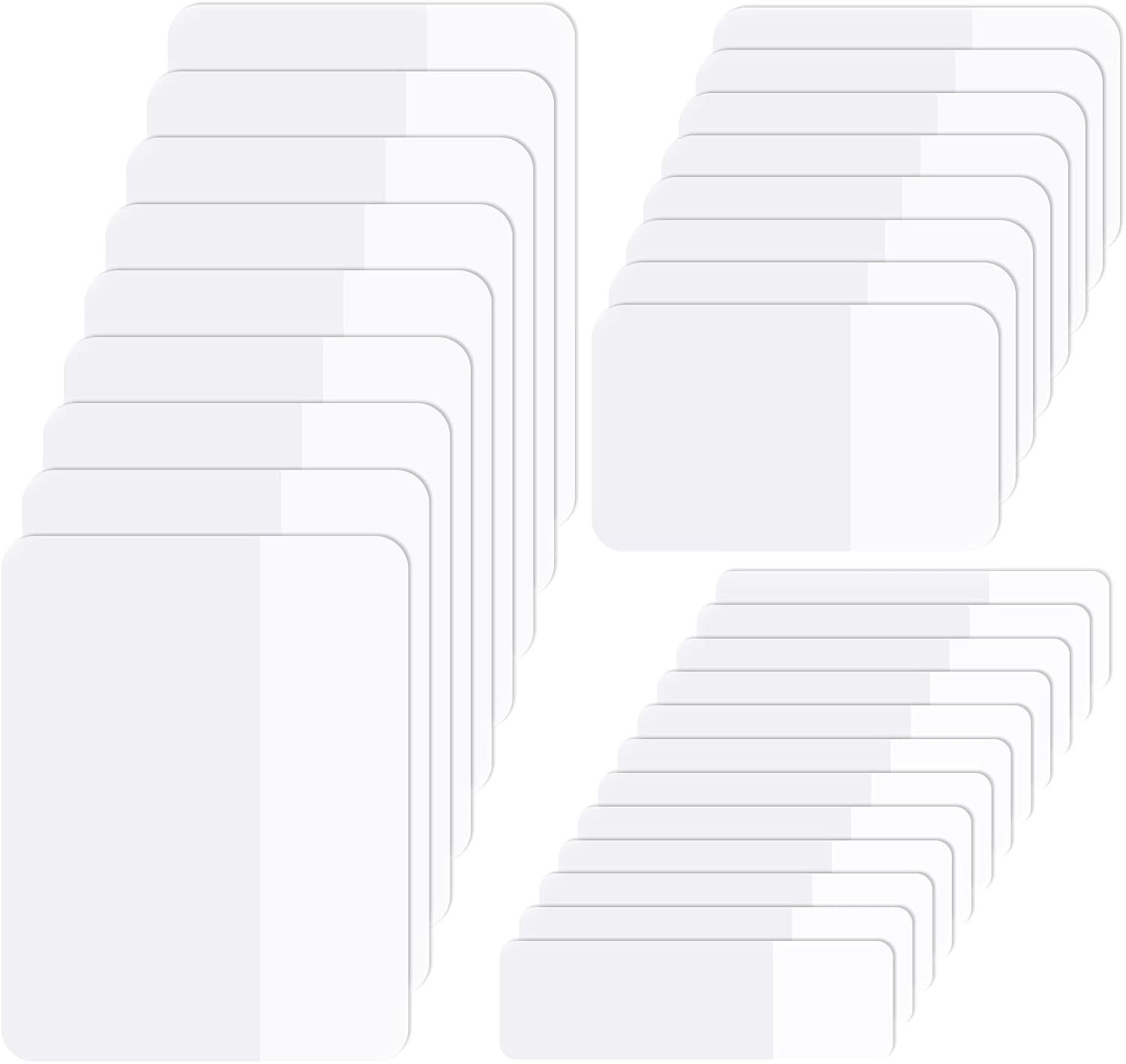 Sticky notes - Page markers - Index tabs - Sticky notes - Bookmarks - Transparent - Tabs - Office supplies - School supplies - Study - Writable - Notebooks - Agenda refill - White - 12 pieces