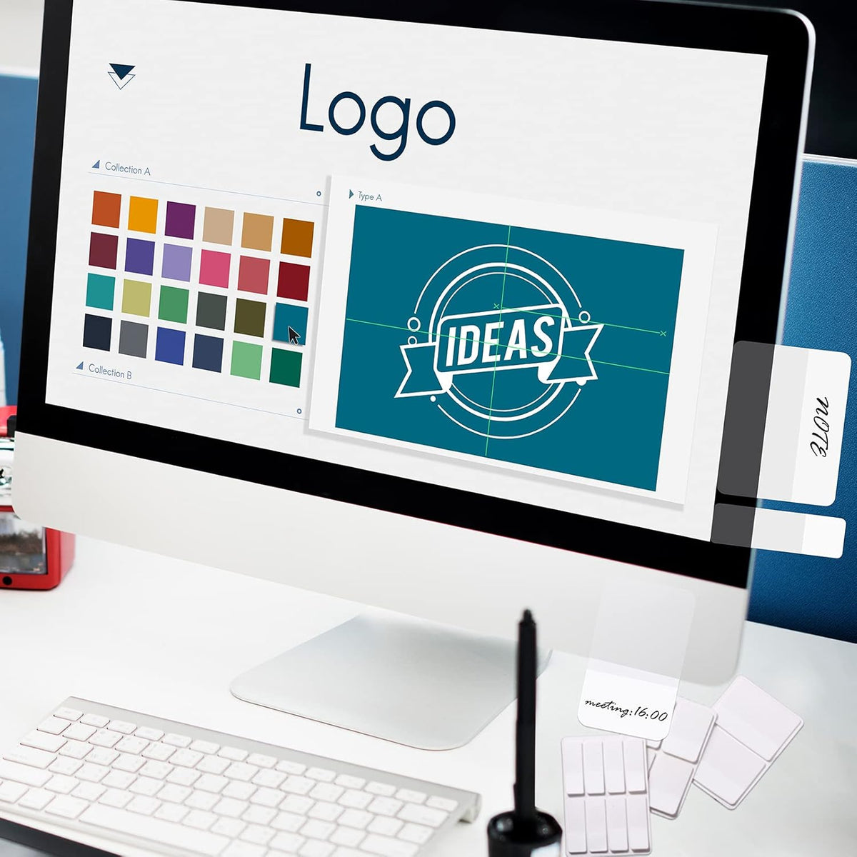 Sticky notes - Page markers - Index tabs - Sticky notes - Bookmarks - Transparent - Tabs - Office supplies - School supplies - Study - Writable - Notebooks - Agenda refill - White - 12 pieces