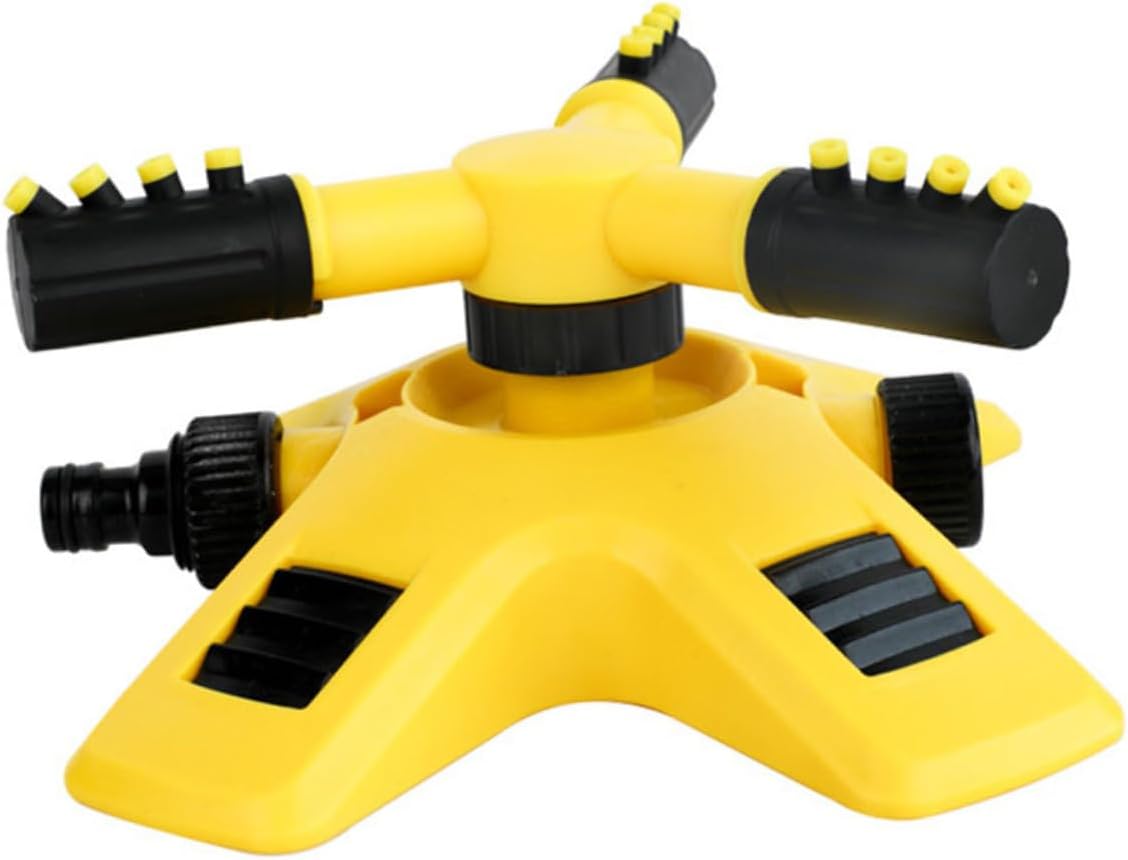 Garden Sprinkler - Lawn Sprinkler - Water Sprinkler - Garden Irrigation - Garden Sprinkler - Circular Sprinkler - Automatic Watering System - 360 Degree Rotation - Irrigation System - Garden Irrigation - Yellow and Black - 1 Piece