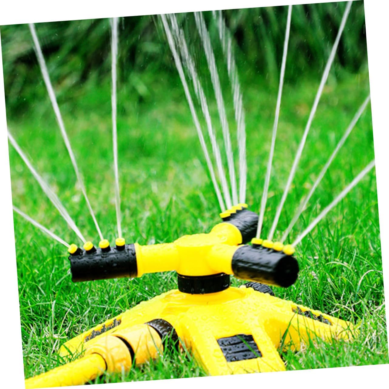 Garden Sprinkler - Lawn Sprinkler - Water Sprinkler - Garden Irrigation - Garden Sprinkler - Circular Sprinkler - Automatic Watering System - 360 Degree Rotation - Irrigation System - Garden Irrigation - Yellow and Black - 1 Piece