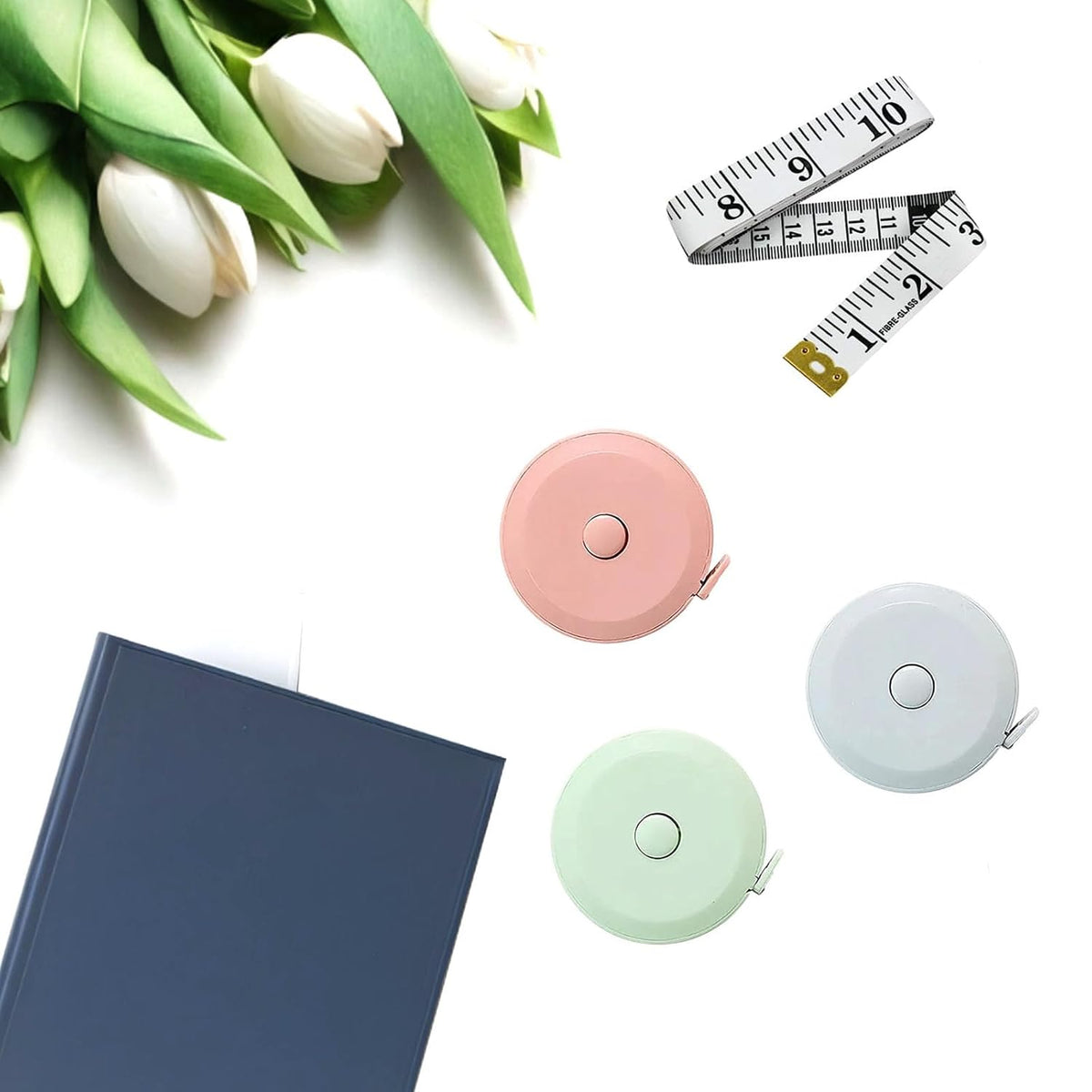 Measuring Tape - Tailor's Tape - Tape Measure - Centimeter - Body Measurement - Sewing Accessories - Roll-up - Sewing Kits - Waist Measurement - Flexible - Centimeter Tape - Sewing Supplies - 150 cm - Hobby - Multicolor - Pack of 4