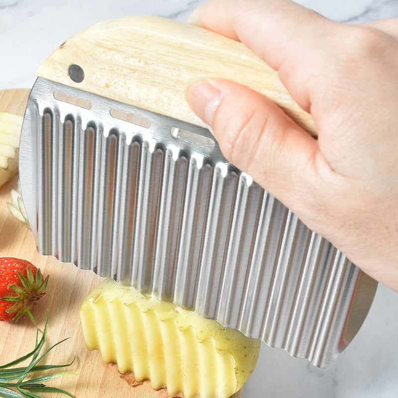 Dough Scraper - Dough Cutter - Ribbed Knife - Dough Cutter - Baking Utensils - Potato Cutter - Golf Knife - Baker's Knife - Pizza Cutter - Dough Knife - Kitchen Aid - Baking Utensils - Vegetable Cutter - Pizza Knife - Silver and Wood - 3 Pieces