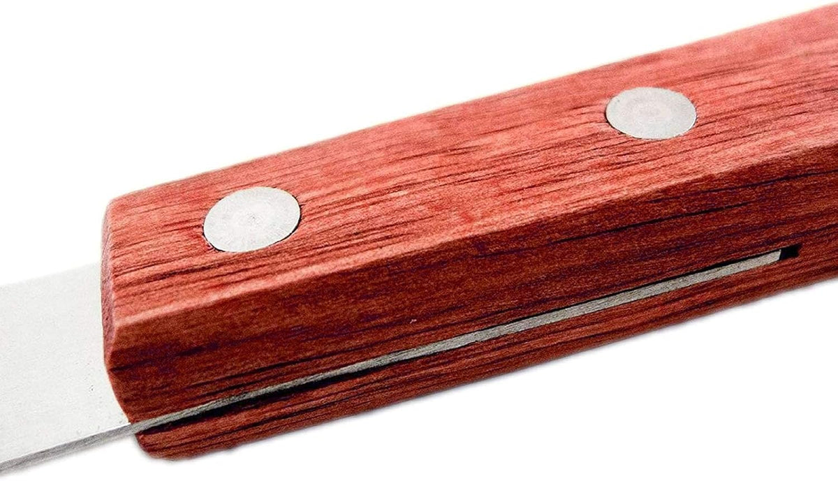 Spreading Knife - Butter Knife - Breakfast Knife - Serrated Knife - Cutlery - Cheese Knife - Snack Board - Sandwich Knife - Spatula - Stainless Steel - Wooden Handle - Kitchen Utensils - Tapas - Lunch - Sandwich Knife - Silver and Brown - Set of 4