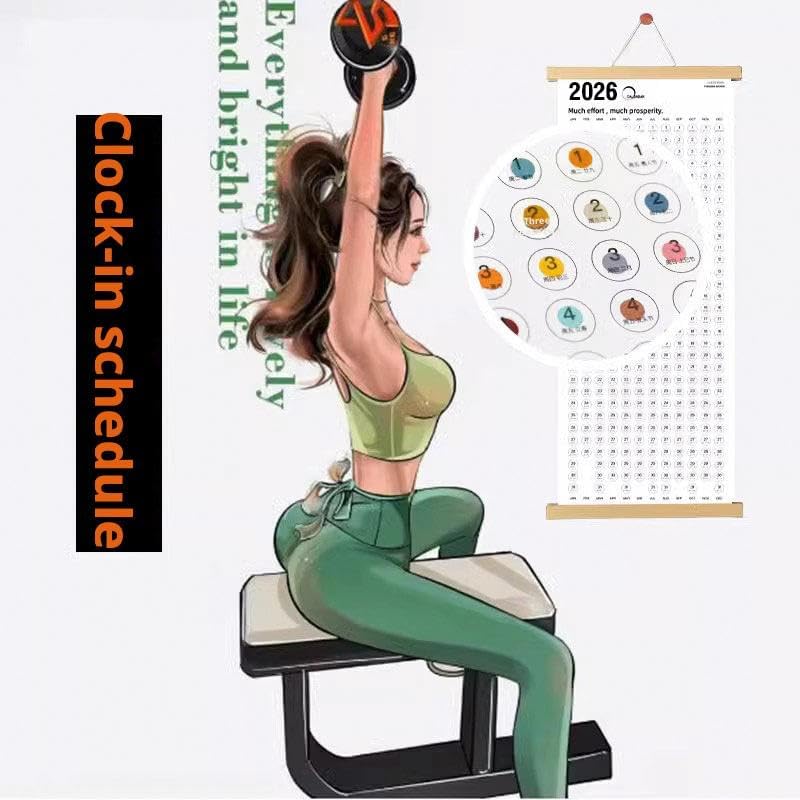 Calendar 2026 - Yearly Calendar - Wall Calendar - Family Planner - Yearly Planner - Wall Decoration - Planner - Organizer - Canvas Poster - School Calendar - Birthday Calendar - Home Accessories - Office - Interior - White - 1 Piece