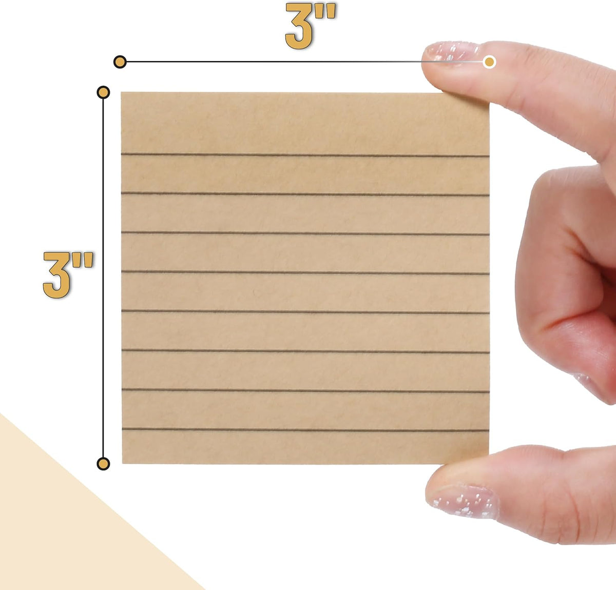 Sticky notes - Memo pad - Notepads - Bullet journal accessories - School supplies - Office supplies - Kraft paper - Notepads - Aesthetic stationery - Scrapbook paper - Sticky notes - Planner - Brown and White - 1 Piece
