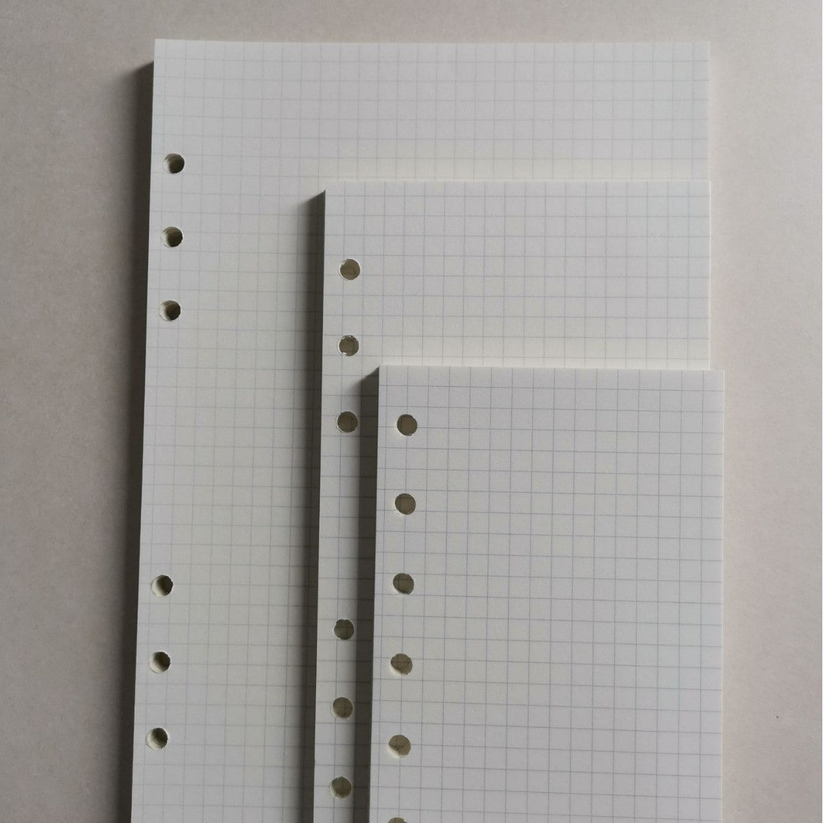 Notebook Refill A5 - Ring Binder Paper 6 Holes - Agenda Refill - Bullet Journal Paper - Refillable Notepad - Writing Paper - Planner Inserts - Office Supplies - School Supplies - Math Notebook -Checked White Graph Paper - 5 Pieces