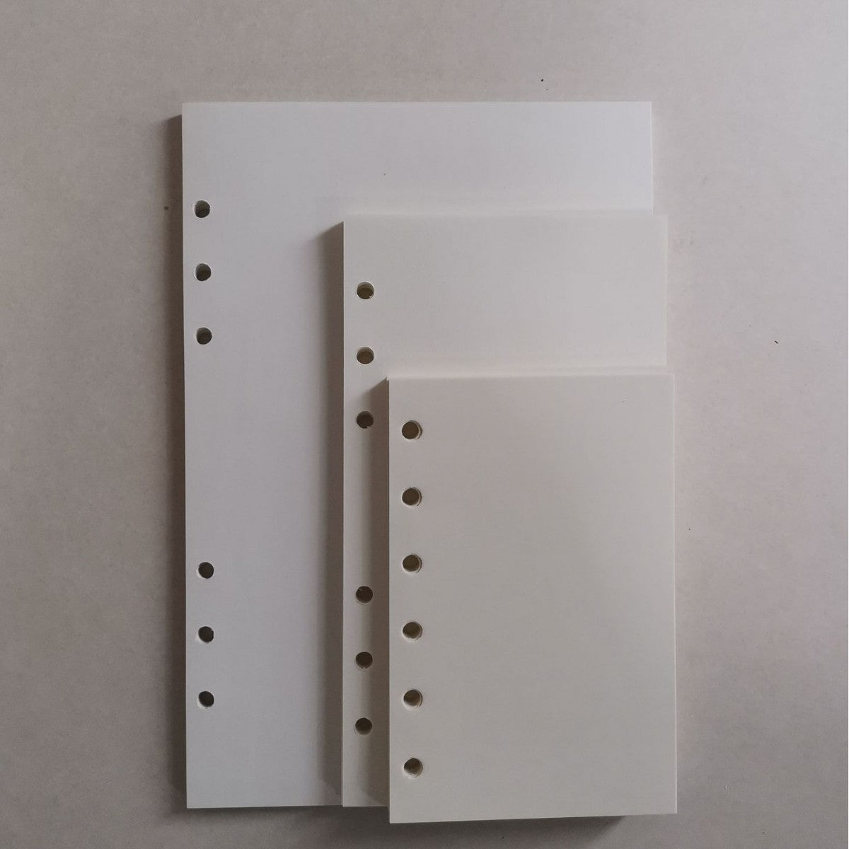 Notebook Refill A5 - Ring Binder Paper 6 Holes - Agenda Refill - Bullet Journal Paper - Refillable Notepad - Writing Paper - Planner Inserts - Office Supplies - School Supplies - Blank Sketch Paper -No Lines - White - 5 Pieces